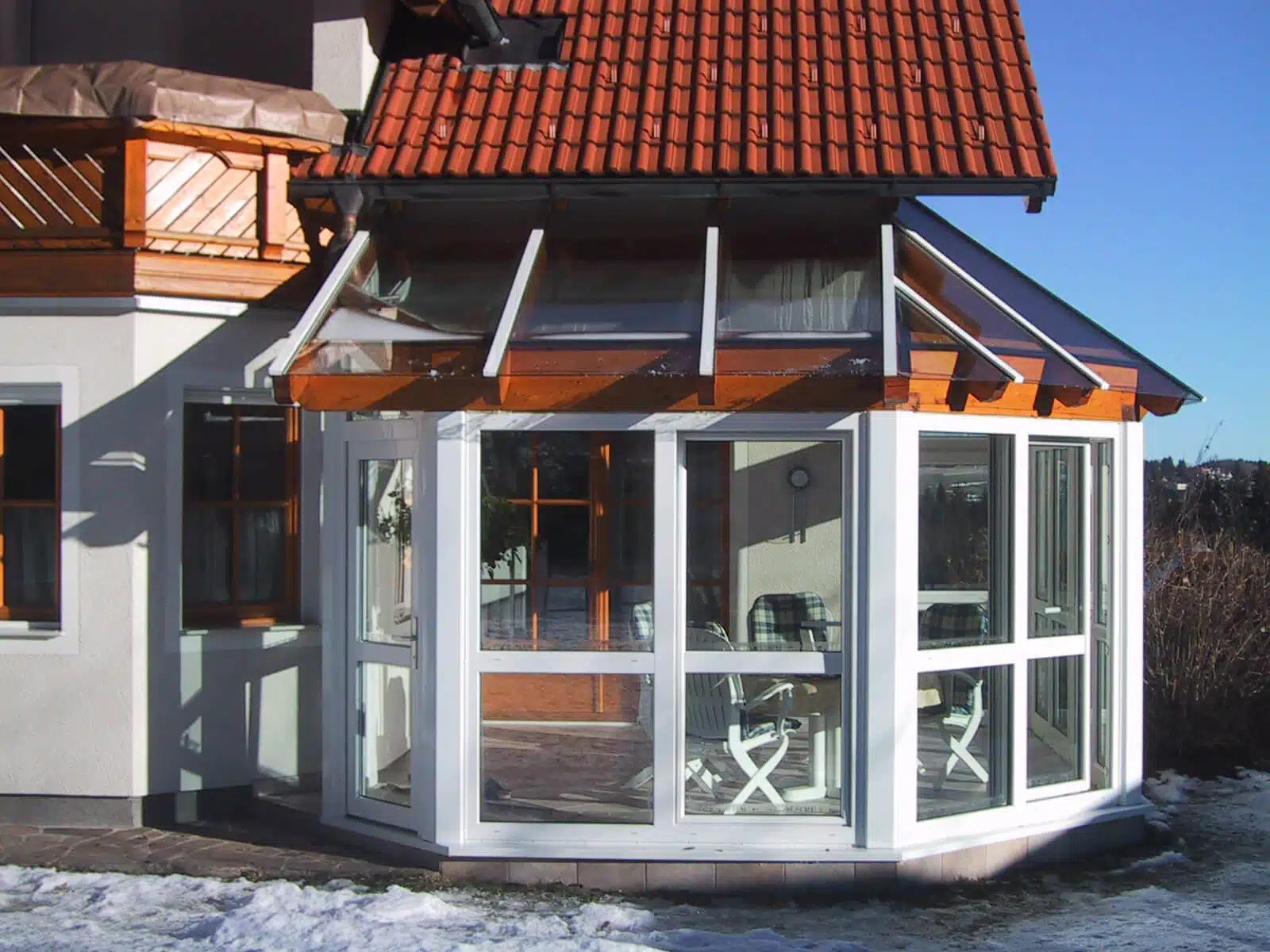 Wintergarten Fenster für Anbau aus Holz