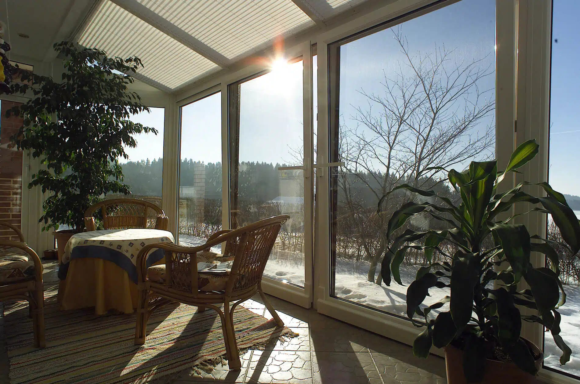 Wintergarten Fertigung für Terrasse