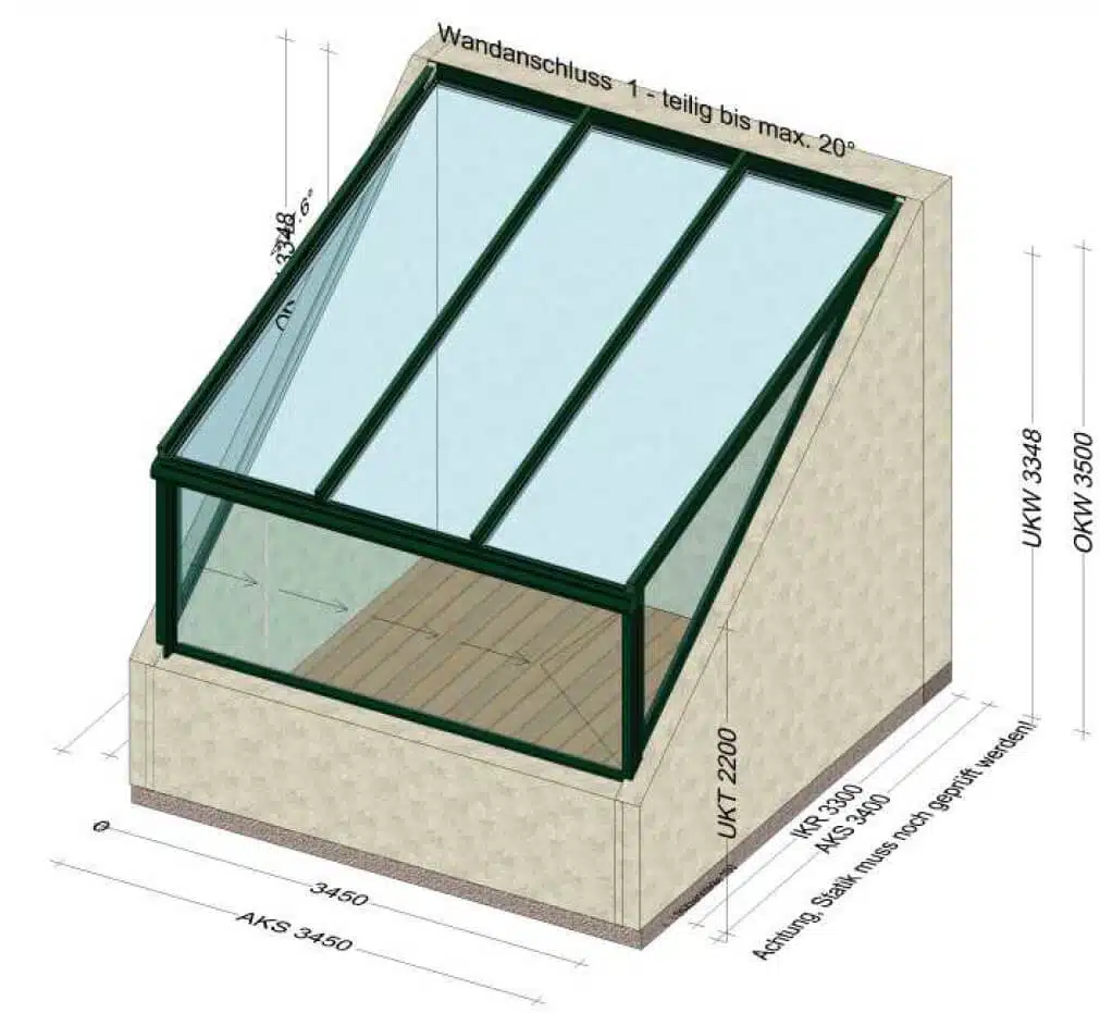 Wintergarten für den ersten Stock