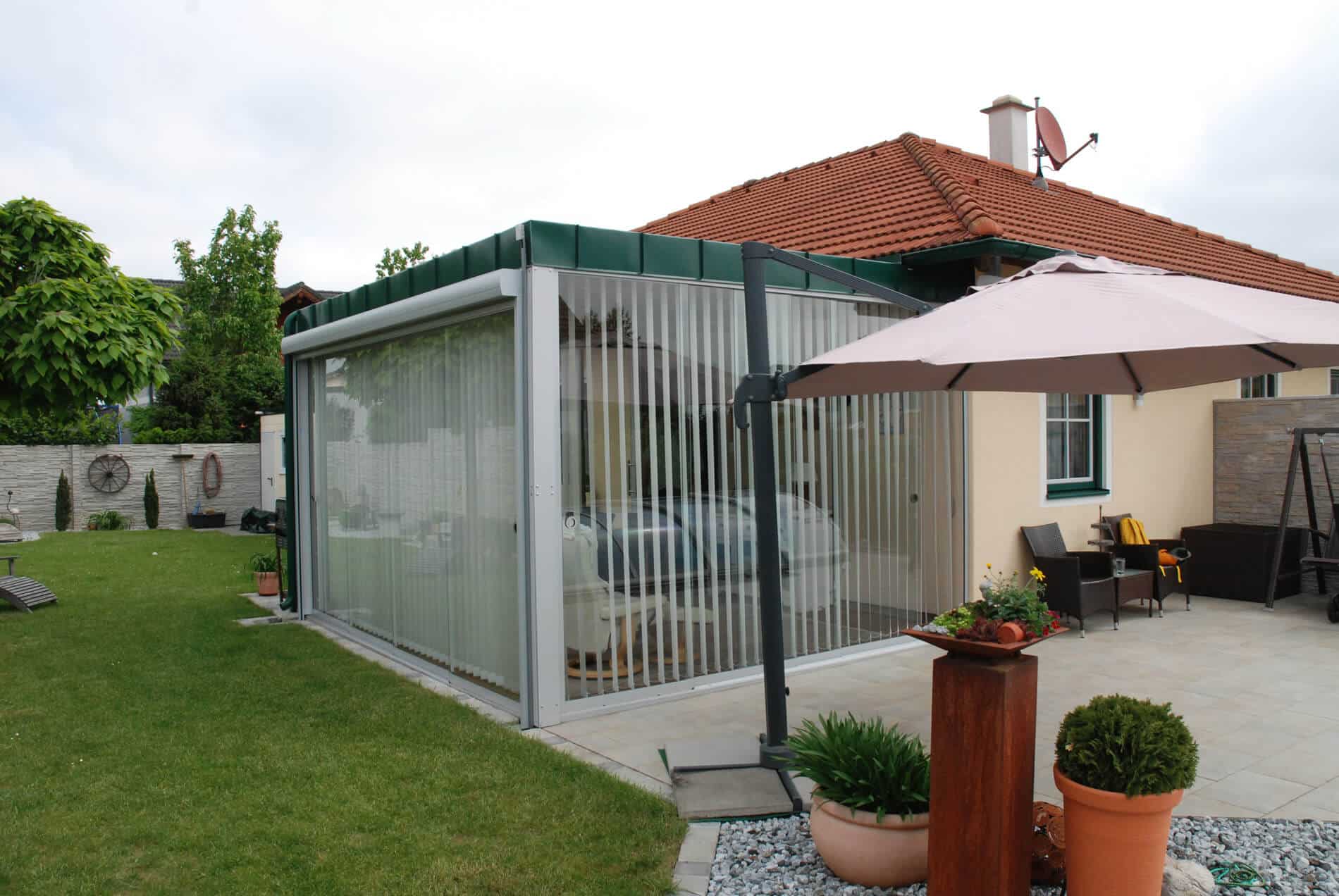 Wintergarten Glas Schiebeelemente
