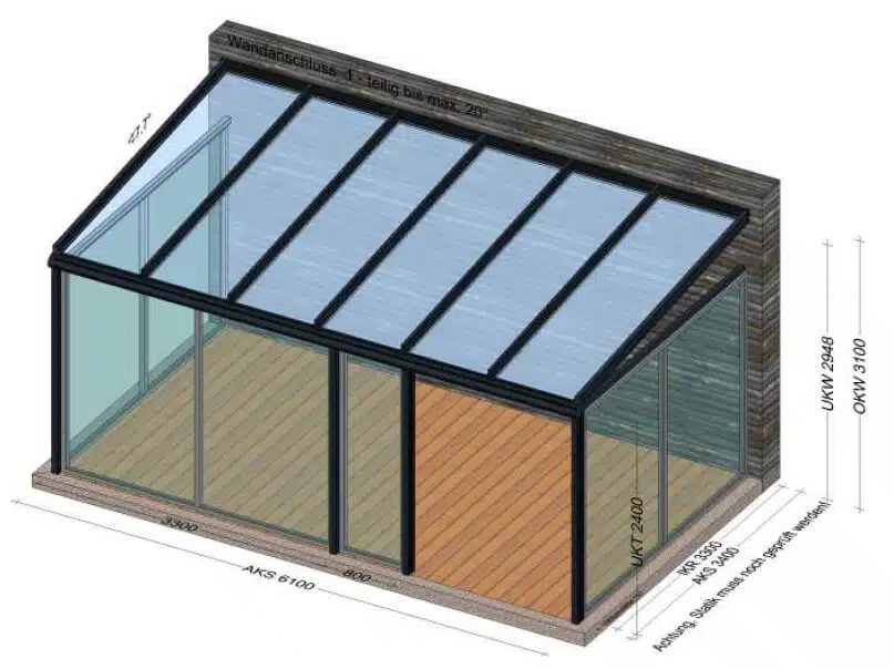 Wintergarten Holz Alu