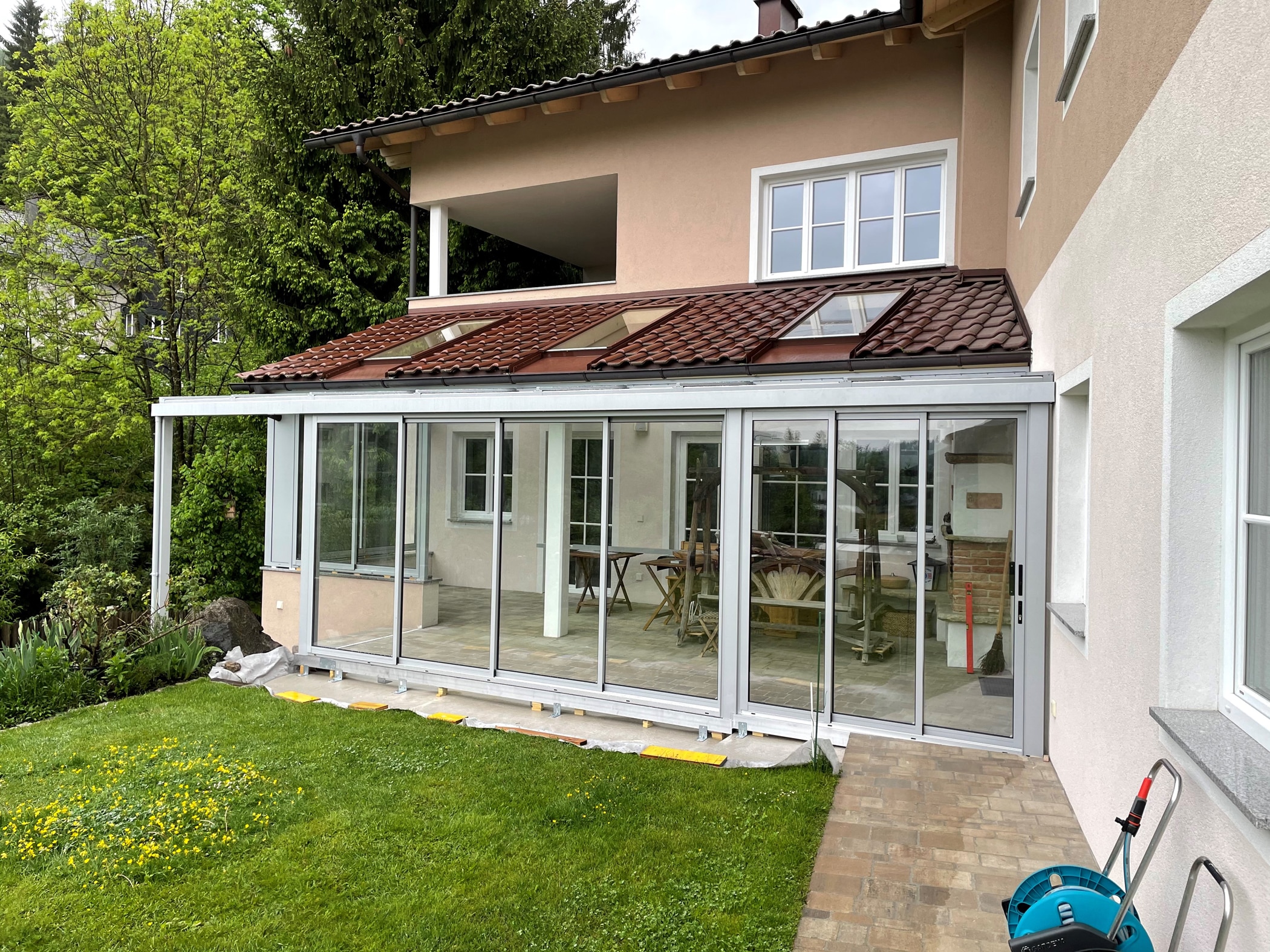 Wintergarten Ideen auf bestehender Terrasse