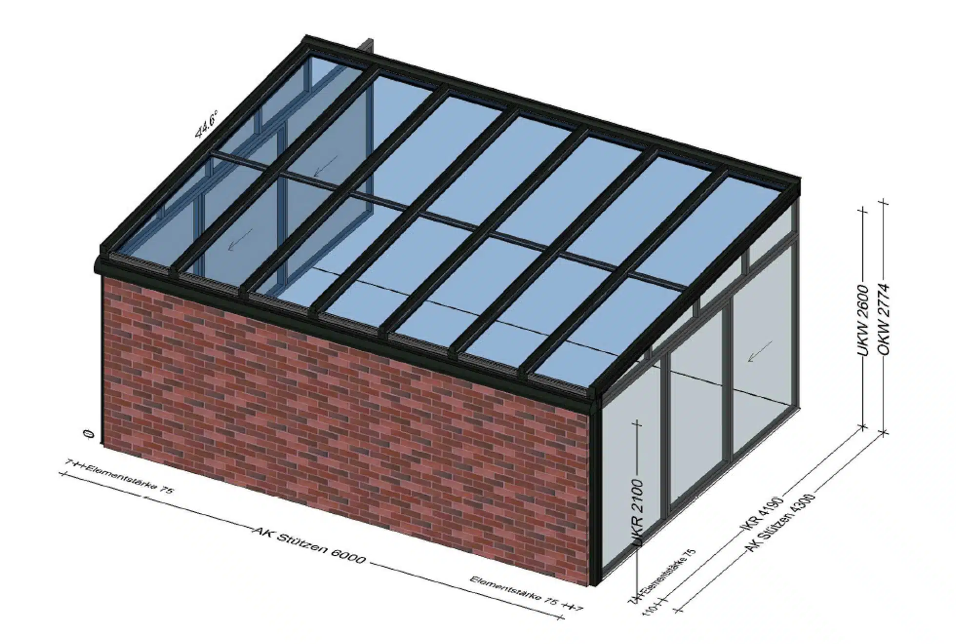 Wintergarten Planung als Poolhaus