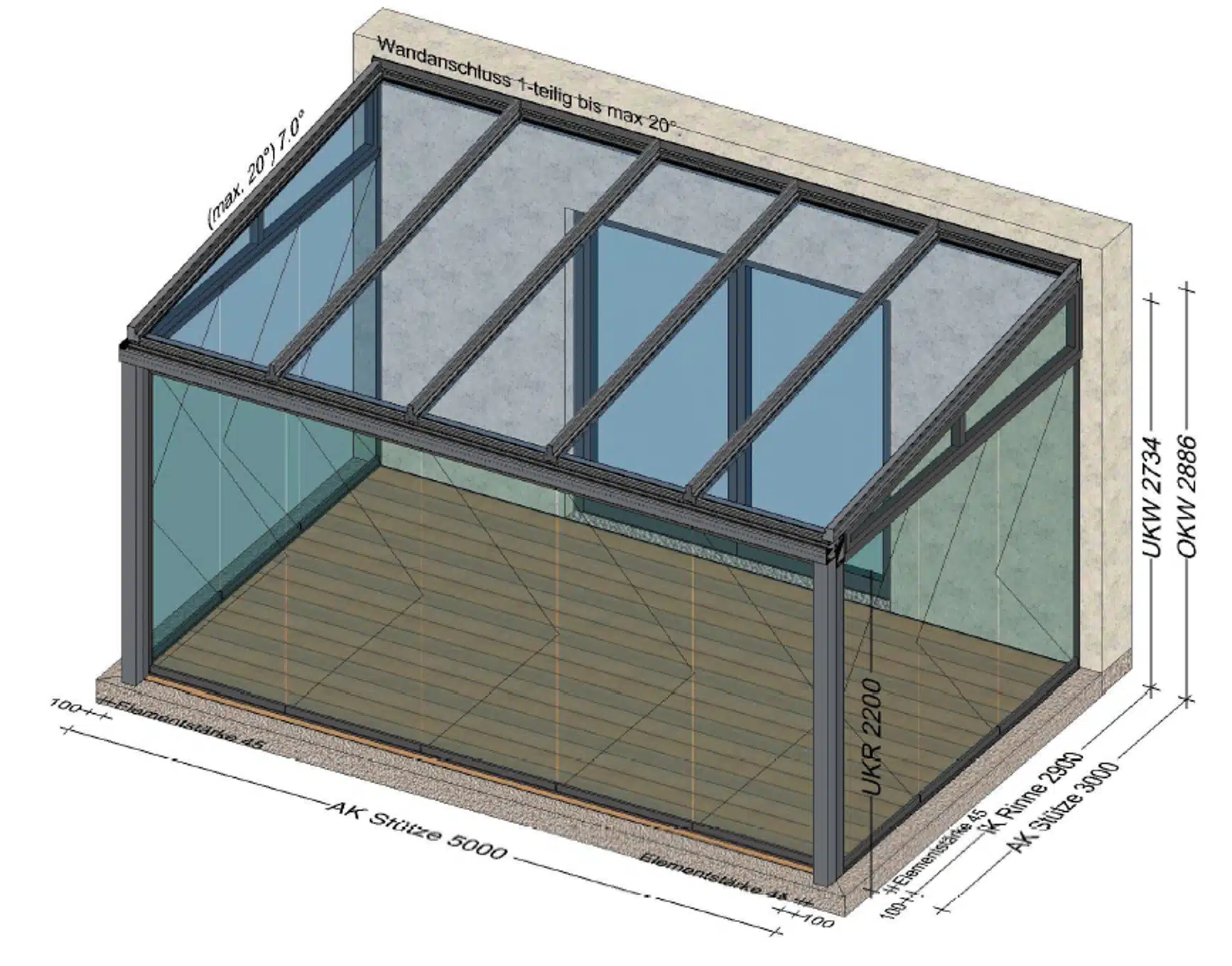 Wintergarten Terrasse Schiebe-Drehtüren