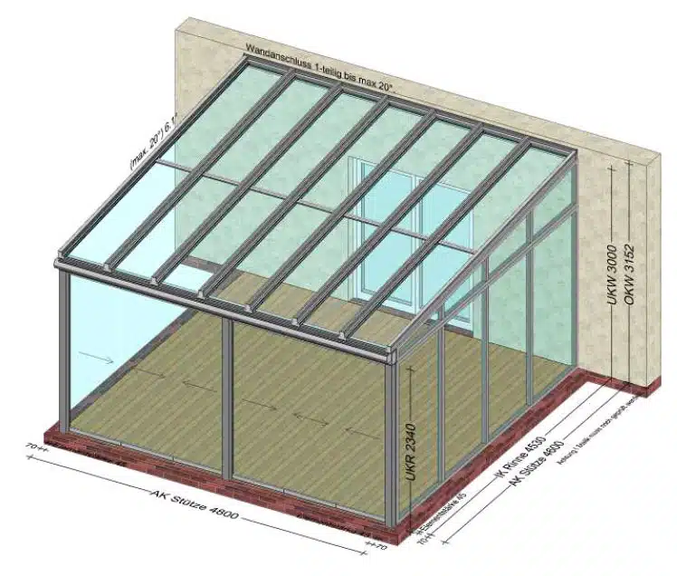 Wintergarten über 4 Meter - Planung in Kirchdorf an der Krems