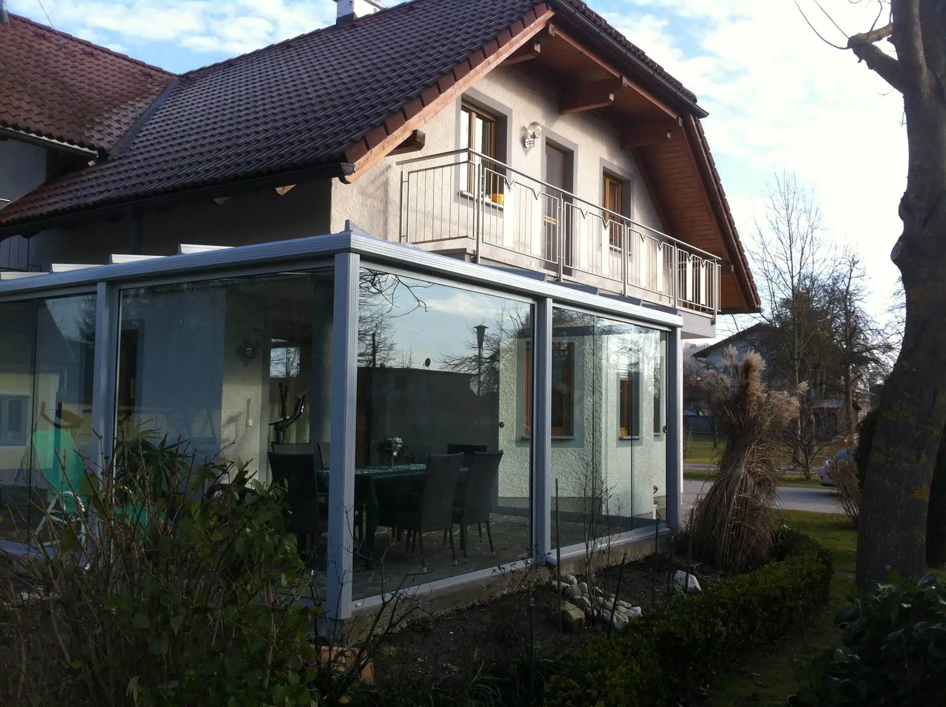 Wintergarten Verglasung ohne Rahmen